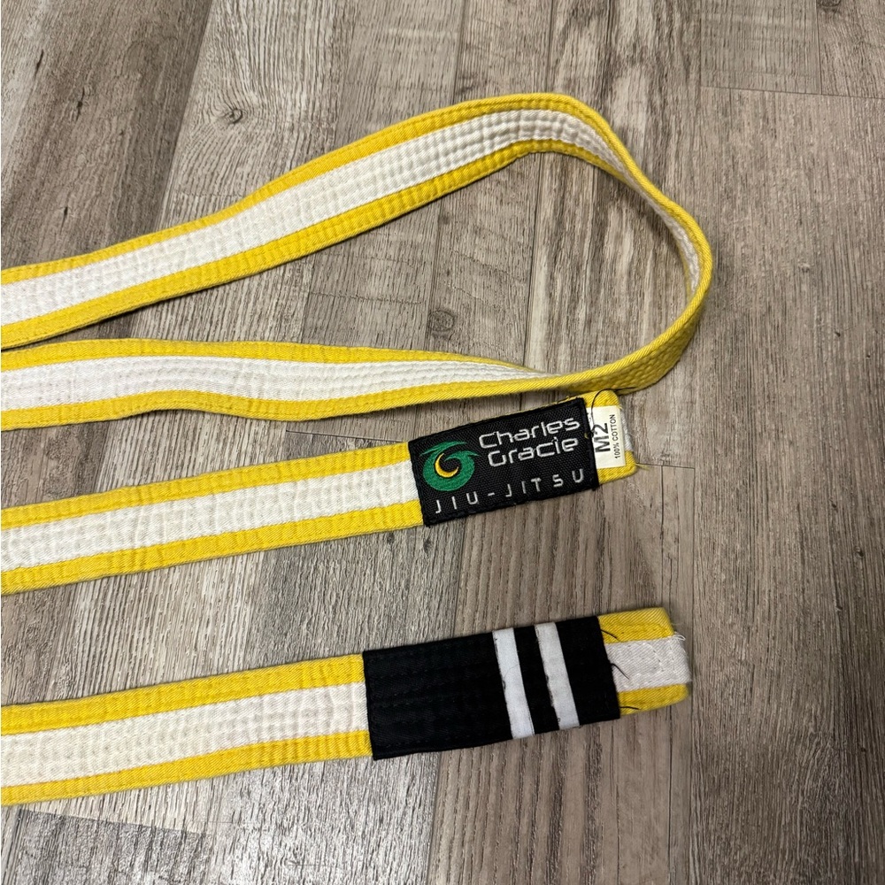 Kids Yellow and White Jiu-Jitsu Belt